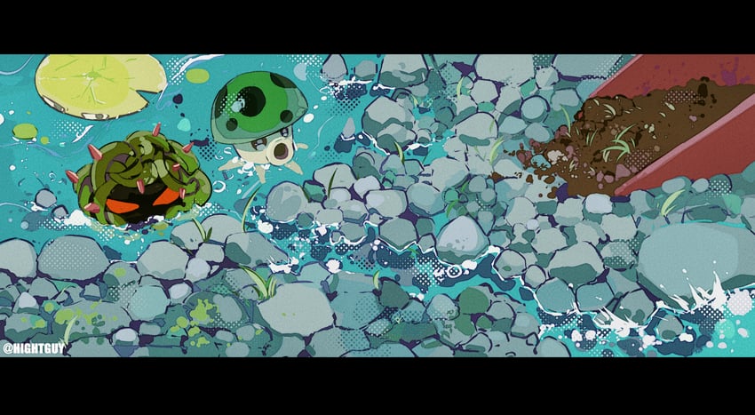 lily pad, tangle kelp, and sea-shroom (plants vs. zombies) drawn by hightguy