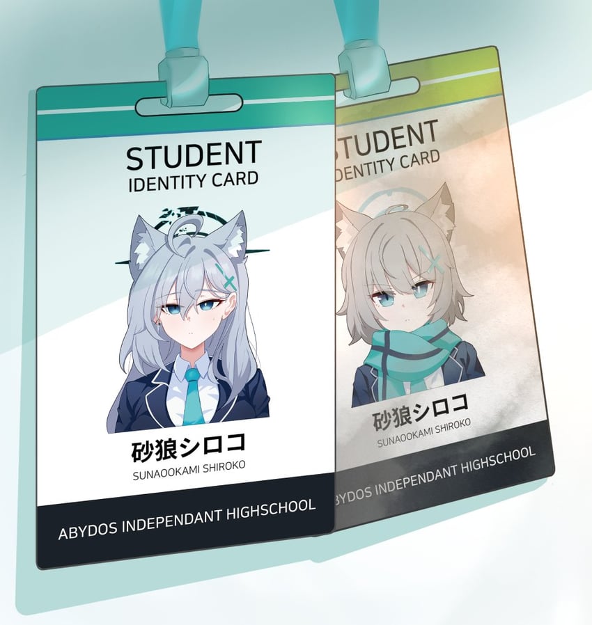 shiroko and shiroko terror (blue archive) drawn by skyrain315