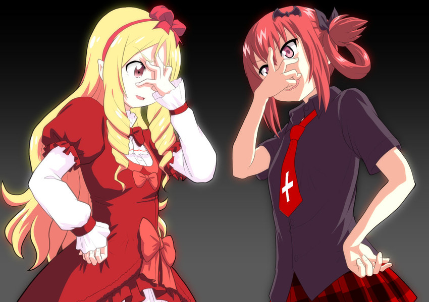 yamada elf and satanichia kurumizawa mcdowell (eromanga sensei and 1 more) drawn by knives_(knives777)