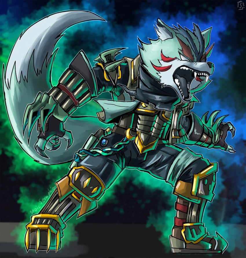 fierce deity and wolf o'donnell (the legend of zelda and 5 more) drawn by stoic_seraphim