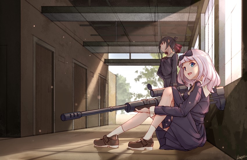 shinomiya kaguya and fujiwara chika (kaguya-sama wa kokurasetai ~tensai-tachi no renai zunousen~) drawn by lanyed_(949455243)