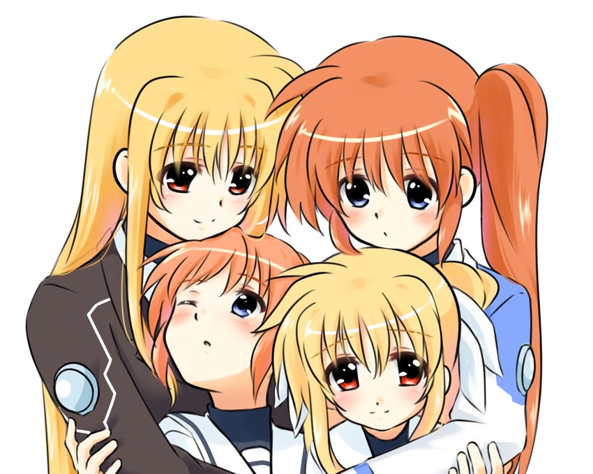 fate testarossa and takamachi nanoha (lyrical nanoha and 2 more) drawn by kerorokjy
