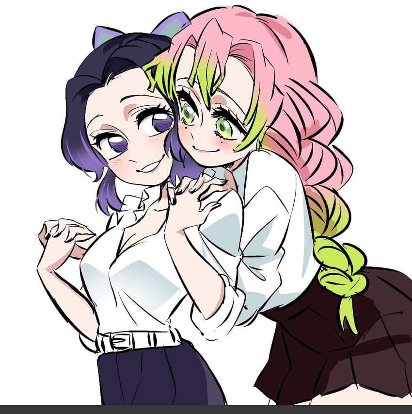 kochou shinobu and kanroji mitsuri (kimetsu no yaiba) drawn by soyeonp19
