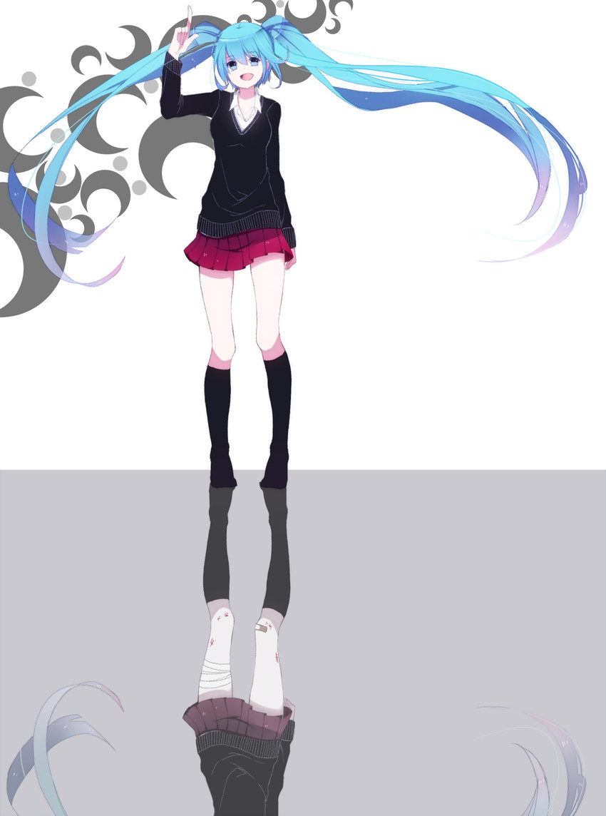 hatsune miku (vocaloid and 1 more) drawn by aoi_nana