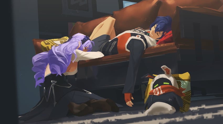 belle, vivian banshee, and eous (zenless zone zero) drawn by yormund
