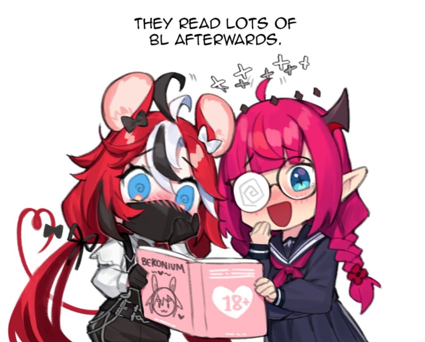 hakos baelz and irys (hololive and 1 more) drawn by dasdokter