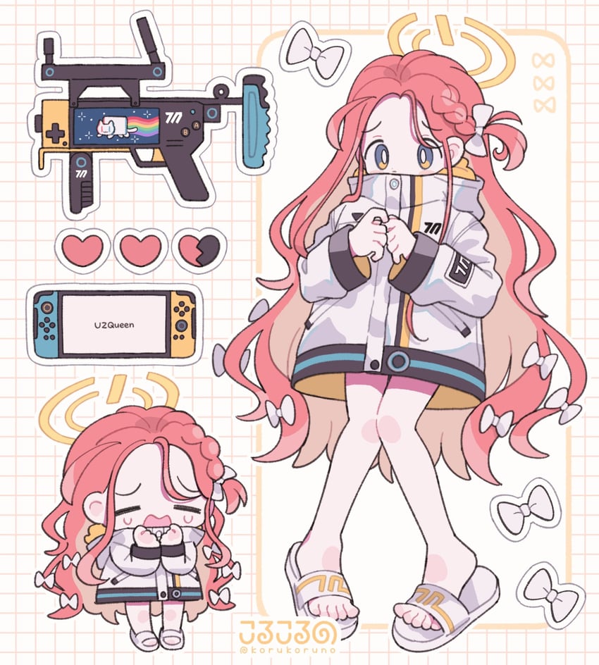 yuzu and nyan cat (blue archive and 1 more) drawn by koru_koruno