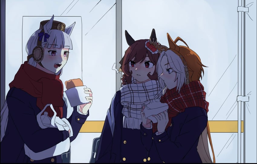gold ship, gentildonna, and orfevre (umamusume) drawn by chuuwa_zokusei