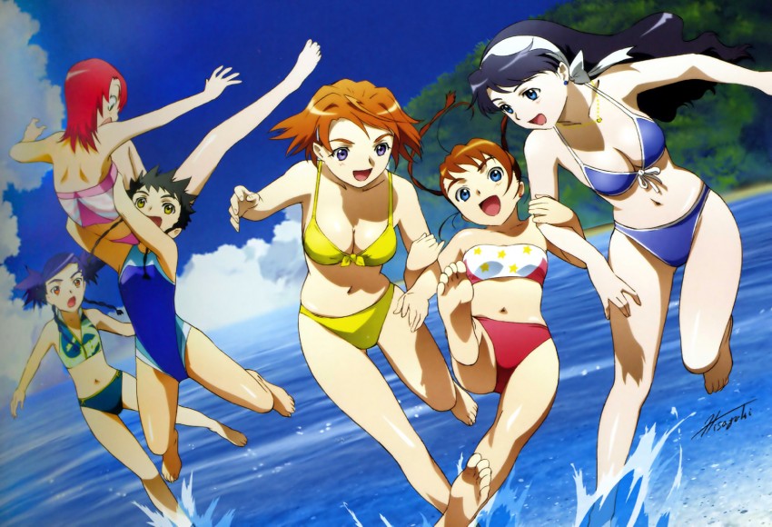 tokiha mai, arika yumemiya, nina wang, minagi mikoto, juliet nao zhang, and 1 more (my-hime and 1 more) drawn by hisayuki_hirokazu