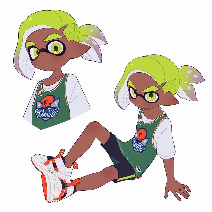 inkling player character and inkling boy (splatoon) drawn by surume01417