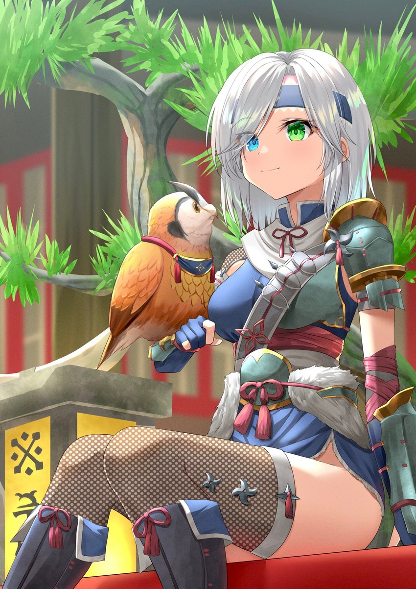 monster hunter and cohoot (monster hunter and 1 more) drawn by kanaria_hisagi