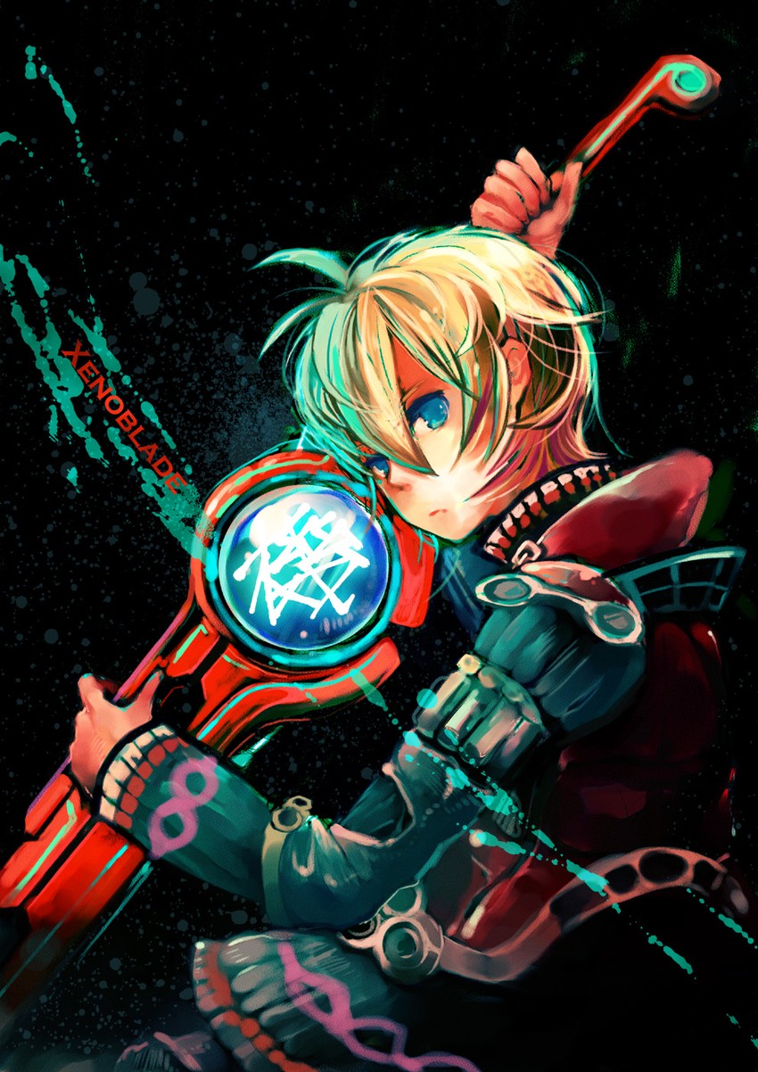 shulk (xenoblade chronicles and 1 more) drawn by mebu