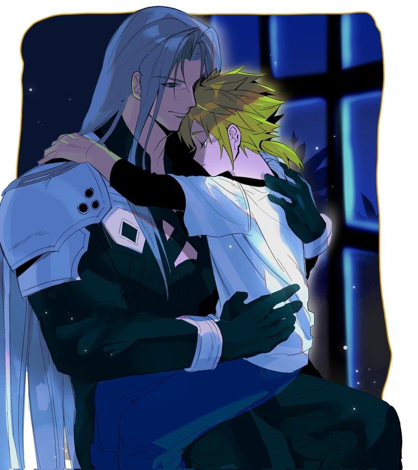 cloud strife and sephiroth (final fantasy and 2 more) drawn by lzunxit