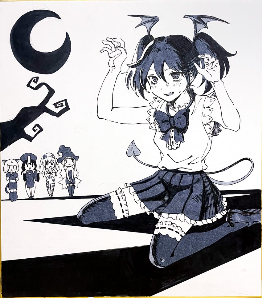 kuroki tomoko, tamura yuri, katou asuka, nemoto hina, and uchi emiri (watashi ga motenai no wa dou kangaetemo omaera ga warui!) drawn by yoshipi