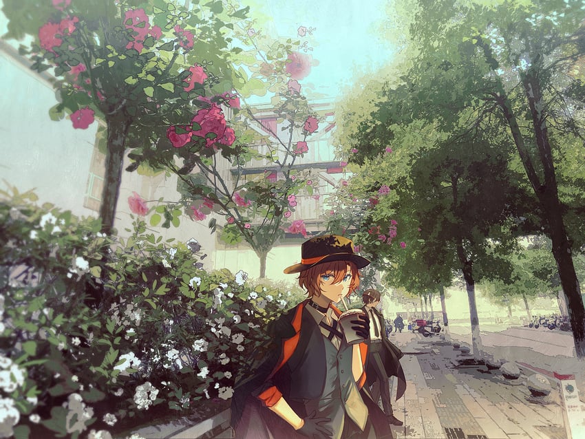 dazai osamu and nakahara chuuya (bungou stray dogs) drawn by kleinlight