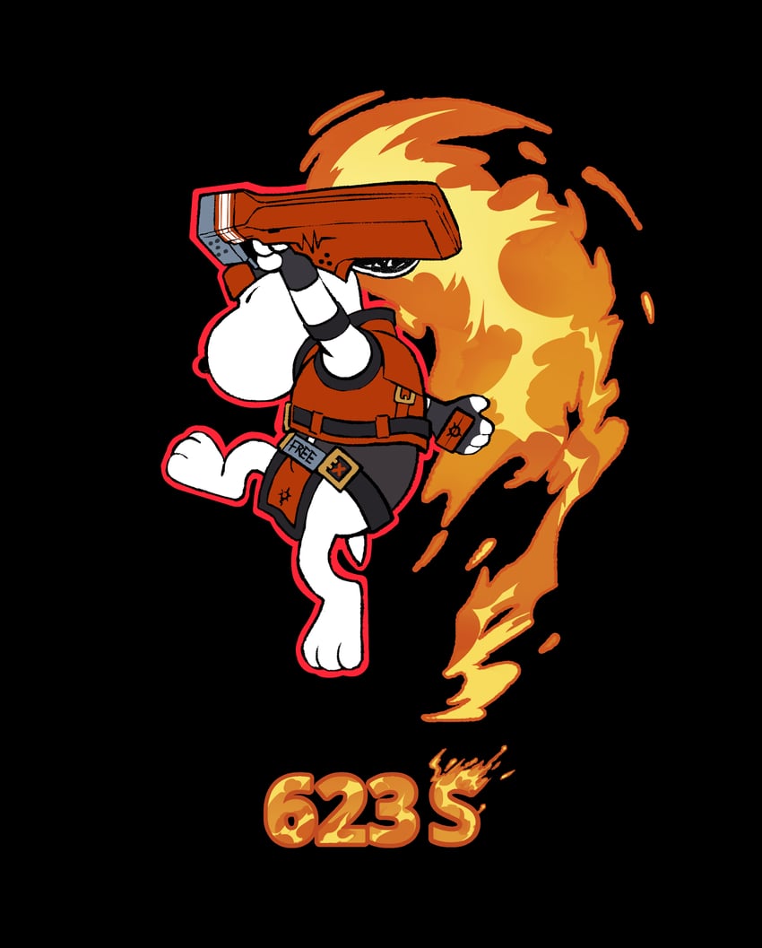 sol badguy and snoopy (guilty gear and 1 more) drawn by az_artorius