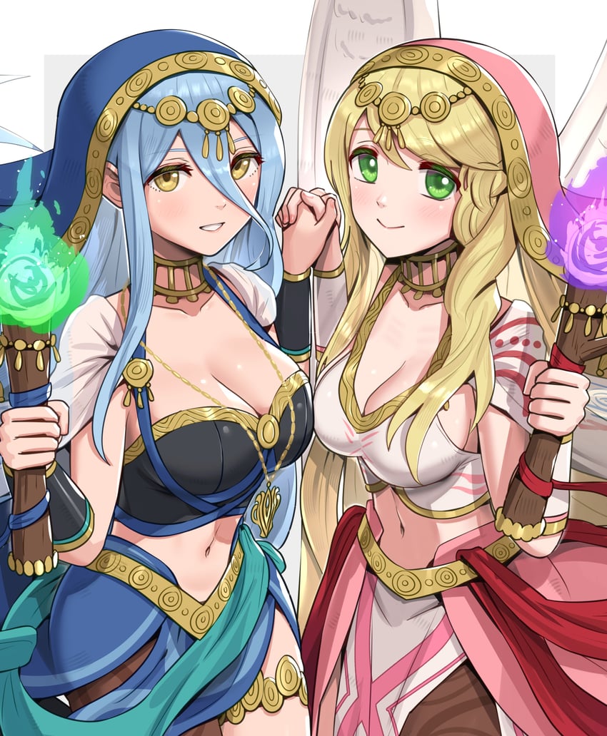 azura and leanne (fire emblem and 3 more) drawn by gonzarez