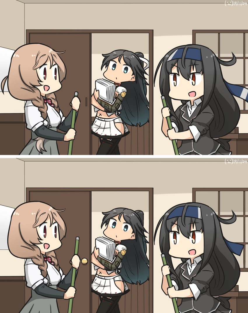 katsuragi, hatsushimo, minegumo, hatsushimo kai ni, and katsuragi kai (kantai collection) drawn by hamu_koutarou