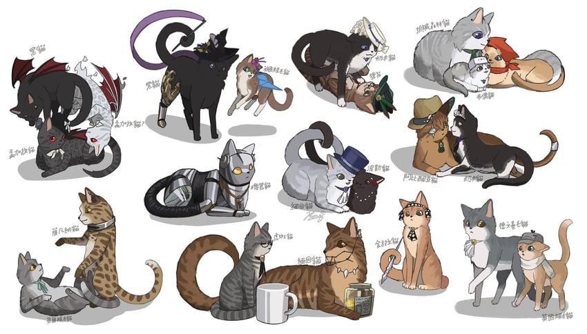 vertin, sonetto, isolde, schneider, kakania, and 15 more (reverse:1999) drawn by ming_wei_wukong_de_mao