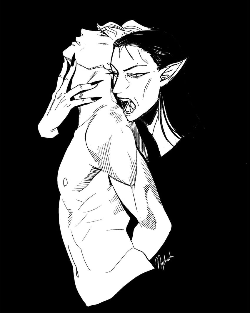 astarion and cazador szarr (dungeons & dragons and 2 more) drawn by nyachooh