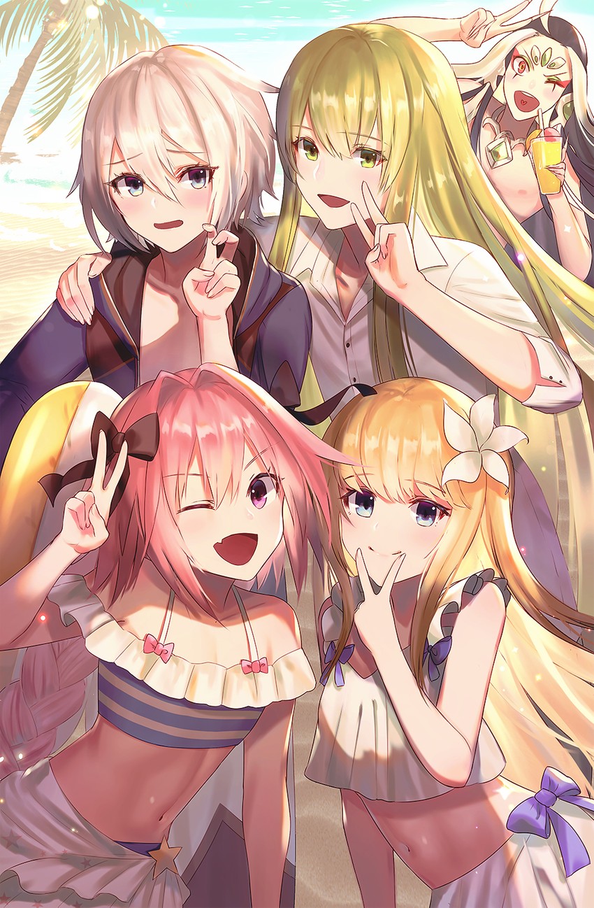 astolfo, enkidu, prince of lan ling, chevalier d'eon, and shi huang di (fate and 6 more) drawn by dolce_(dolsuke)