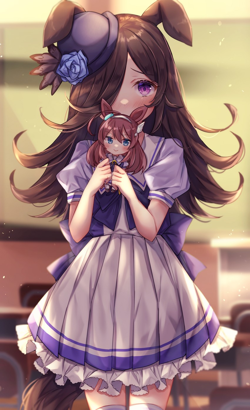 rice shower and mihono bourbon (umamusume) drawn by sorashima_(117)