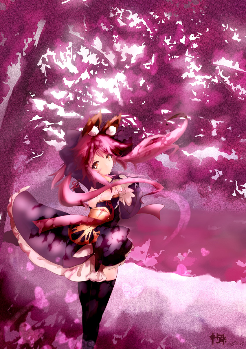 tamamo and tamamo no mae (fate and 2 more) drawn by mochigome_(fatelly)