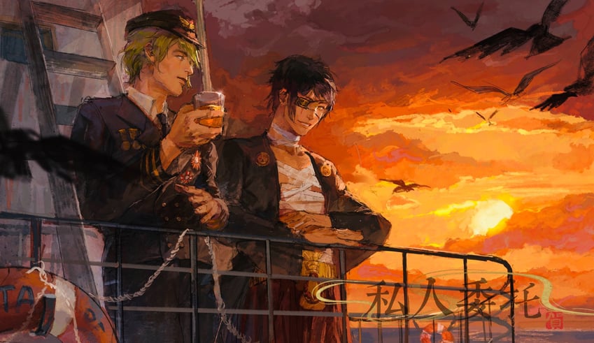 amami rantaro and shinguji korekiyo (danganronpa and 1 more) drawn by haidai_qingtang_(biology447)