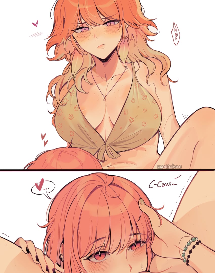 mori calliope and takanashi kiara (hololive and 1 more) drawn by amlichan