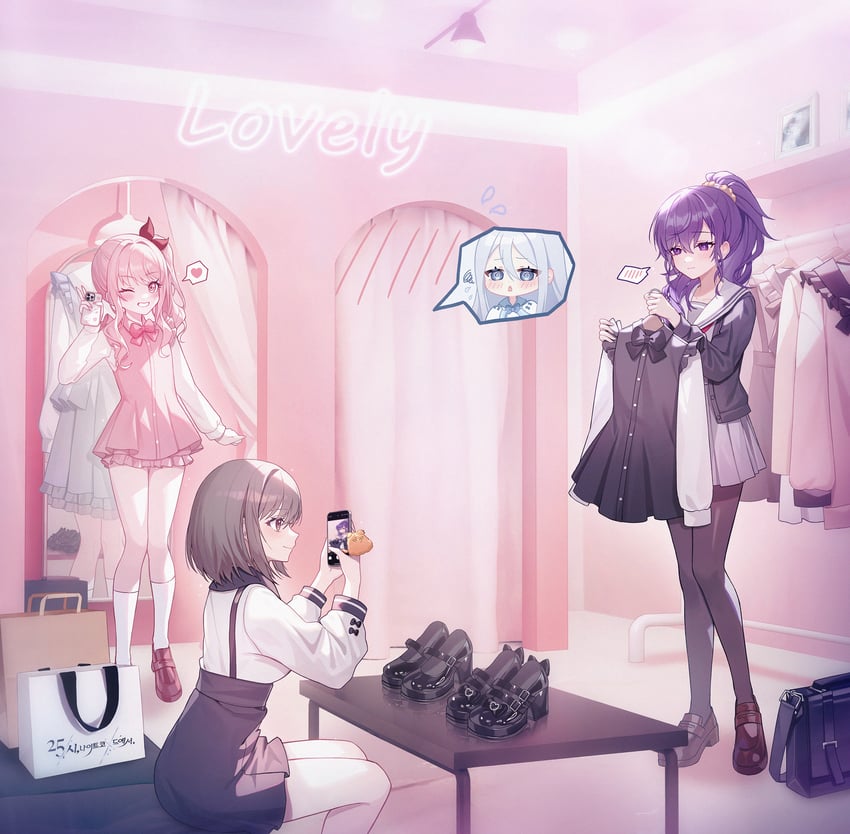 asahina mafuyu, shinonome ena, akiyama mizuki, and yoisaki kanade (project sekai) drawn by popoka0930