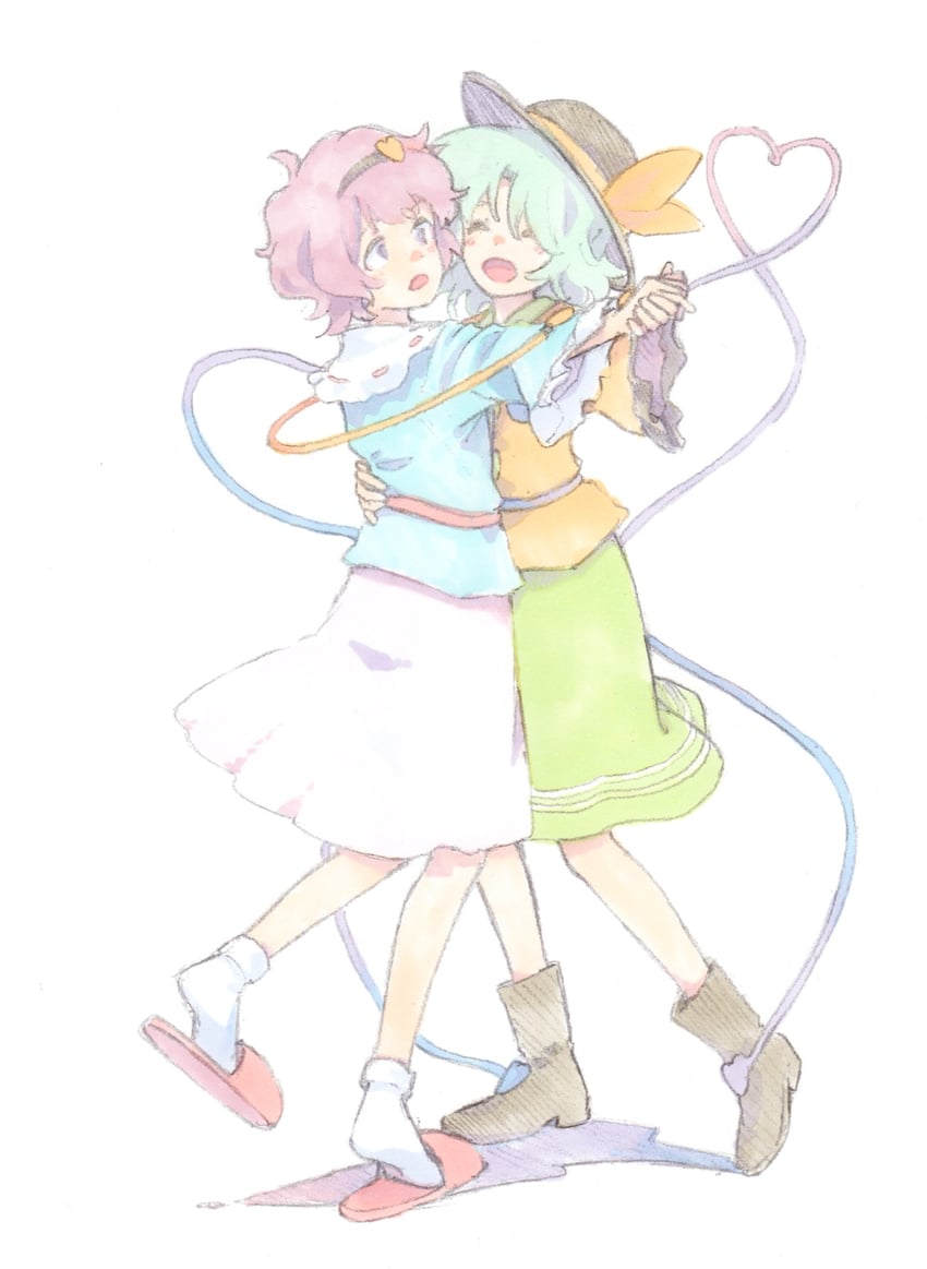 komeiji koishi and komeiji satori (touhou) drawn by shiratama_(hockey)