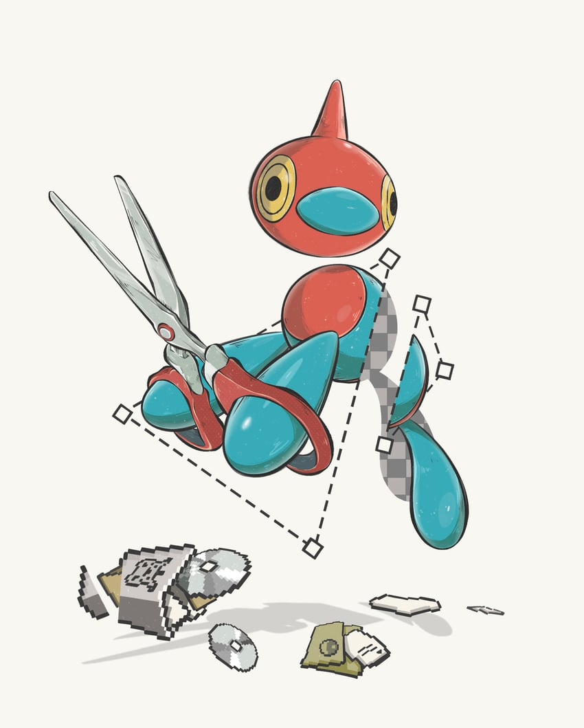 porygon-z (pokemon) drawn by komugicorn