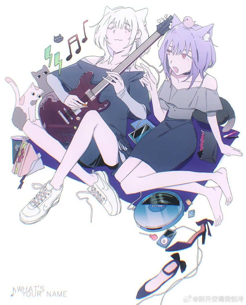 kaname raana and yuutenji nyamu (bang dream! and 1 more) drawn by reiboubyou