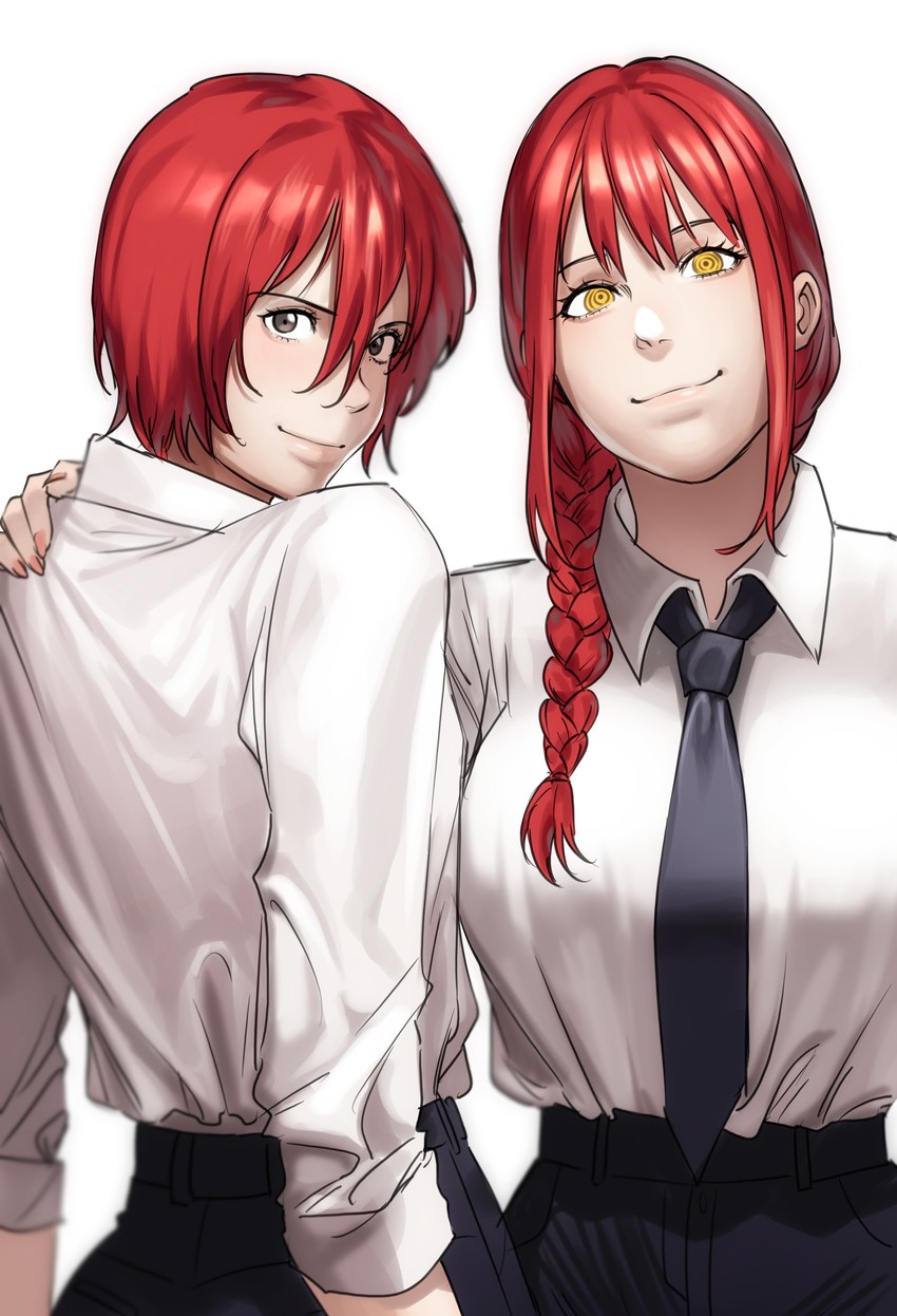makima and han soo-min (original and 3 more) drawn by hanny_(uirusu_chan)