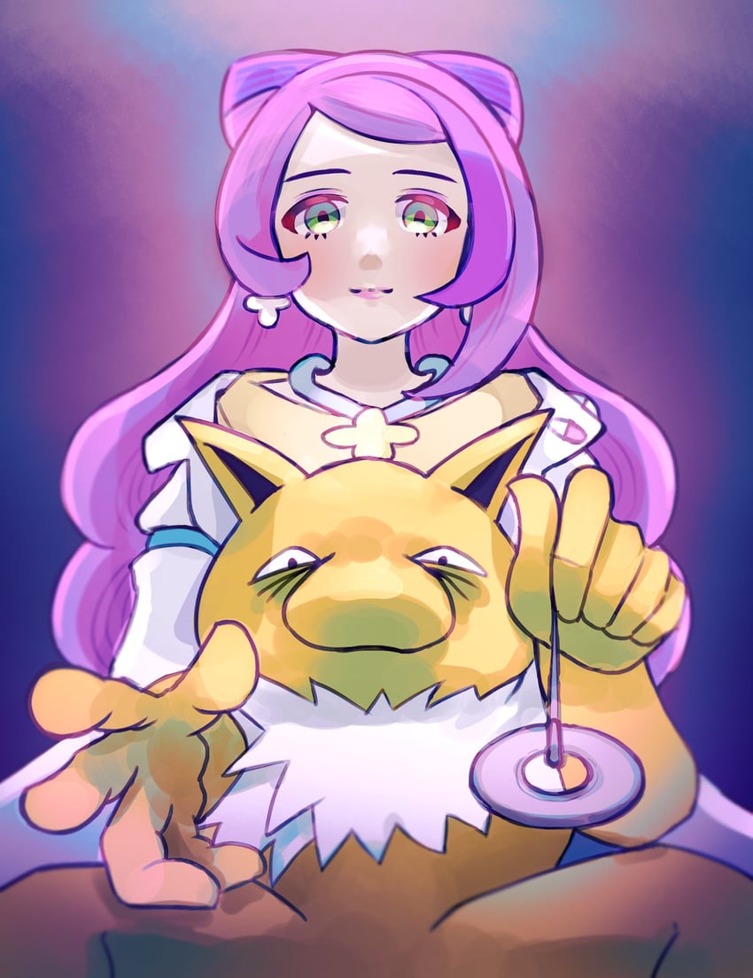 hypno and miriam (pokemon and 1 more) drawn by mentarakooo
