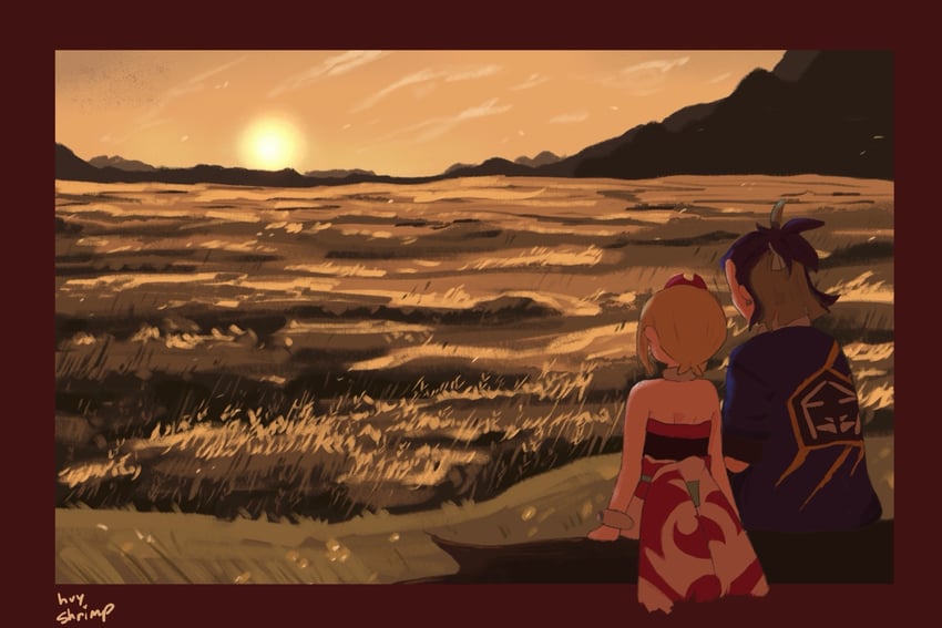 irida and adaman (pokemon and 1 more) drawn by bunyip_(heavyshrimp)