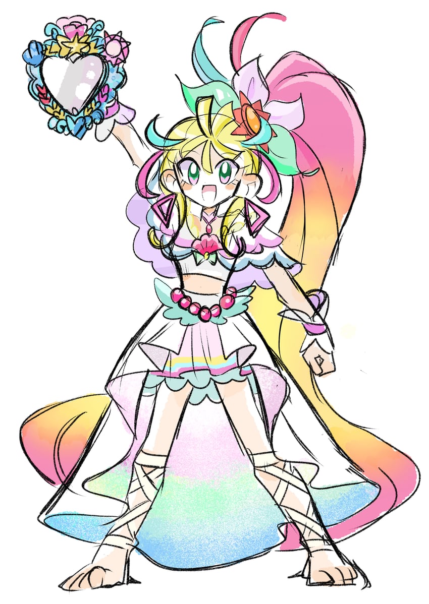 natsuumi manatsu and cure summer (precure and 1 more) drawn by rakugaki_shitagari-ya