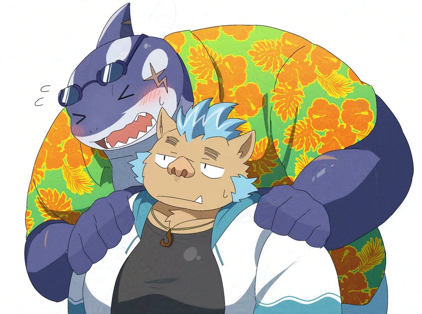ganglie and typhon (tokyo afterschool summoners) drawn by suna_sand1