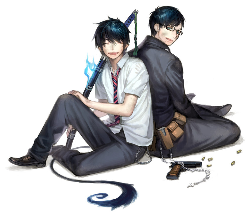 okumura rin and okumura yukio (ao no exorcist) drawn by naoko_(naonocoto)