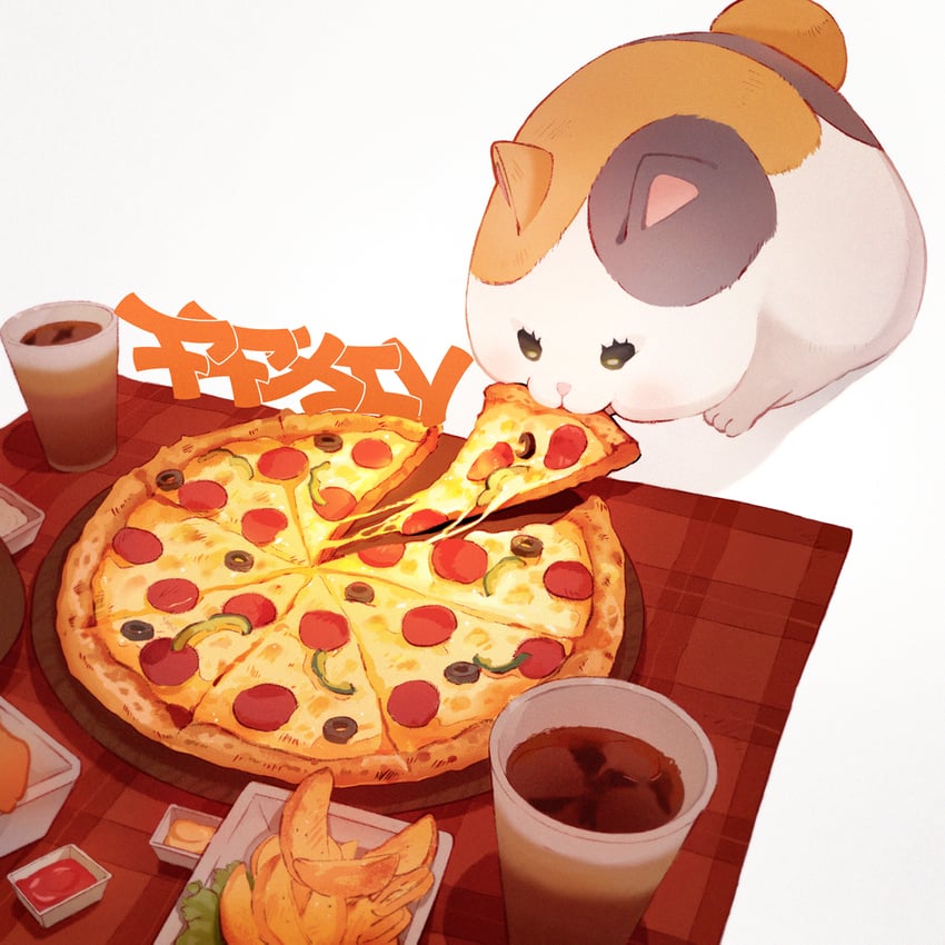 fat cat (final fantasy and 1 more) drawn by mugi_kosuta