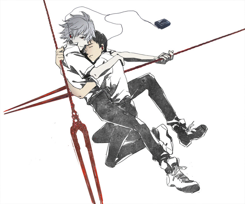 ikari shinji and nagisa kaworu (neon genesis evangelion and 2 more) drawn by othimuthimu