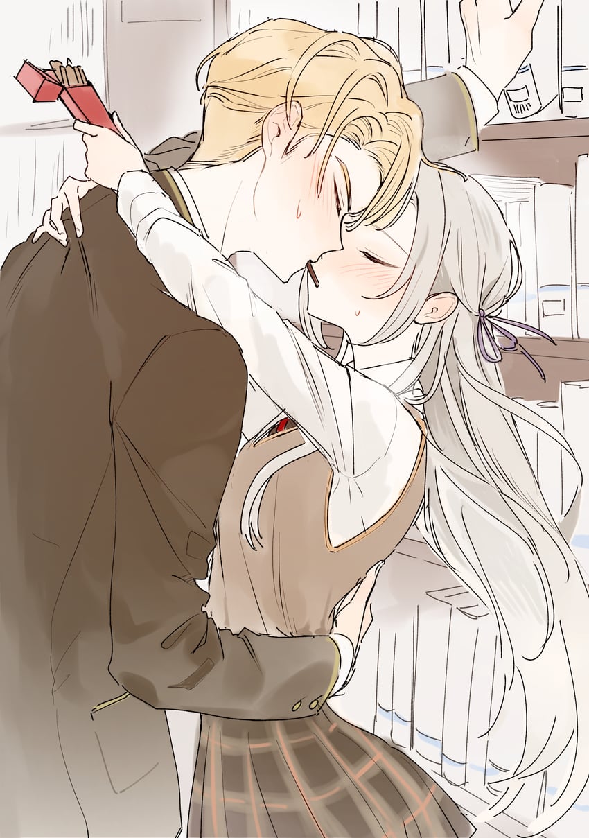 edelgard von hresvelg and dimitri alexandre blaiddyd (fire emblem and 1 more) drawn by ikaikakka