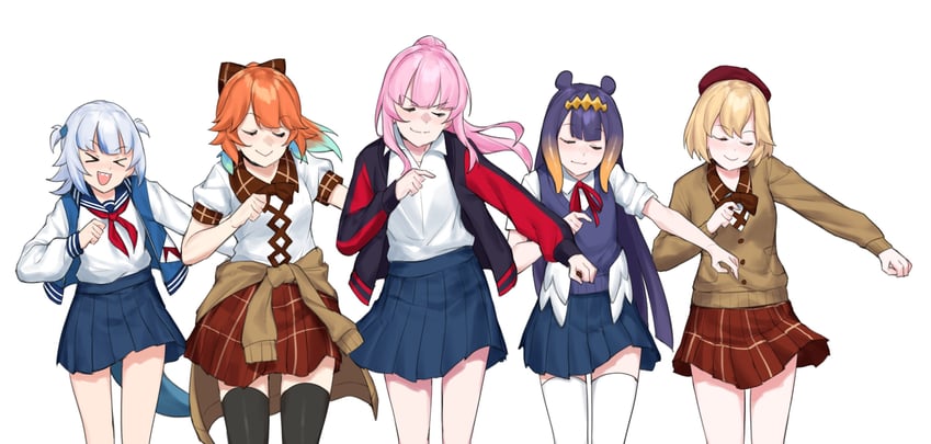 gawr gura, mori calliope, ninomae ina'nis, takanashi kiara, and watson amelia (hololive and 2 more) drawn by dasdokter