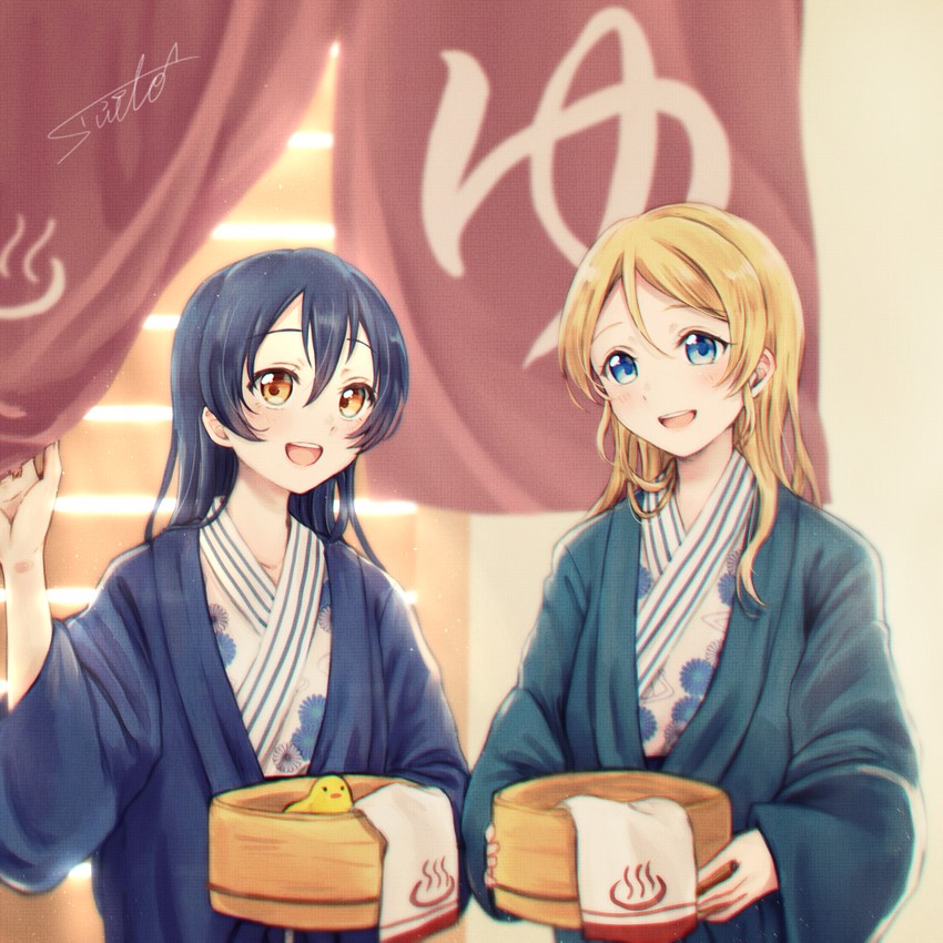 sonoda umi and ayase eli (love live! and 1 more) drawn by suito
