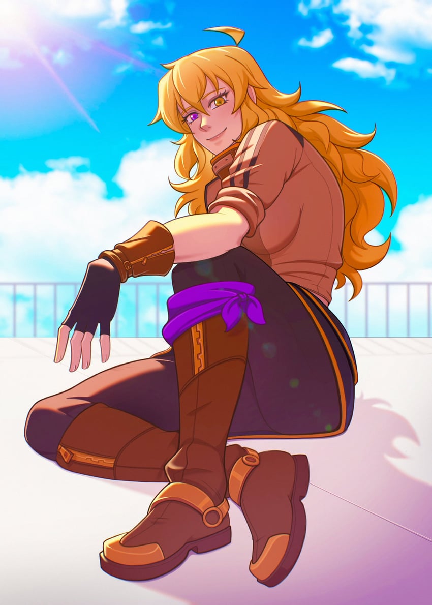 yang xiao long (rwby) drawn by yellow_nicky