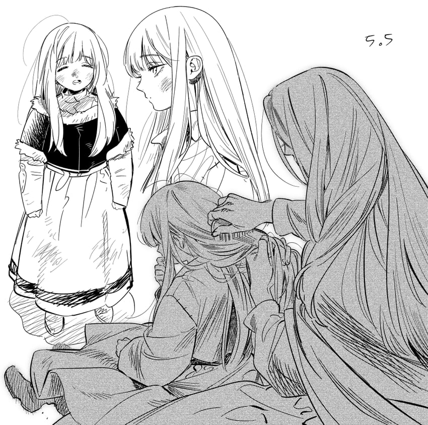 falin touden and mrs. touden (dungeon meshi) drawn by wawa_(wawawa0080)