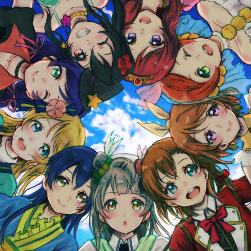nishikino maki, tojo nozomi, sonoda umi, yazawa nico, ayase eli, and 4 more (love live! and 1 more) drawn by suito