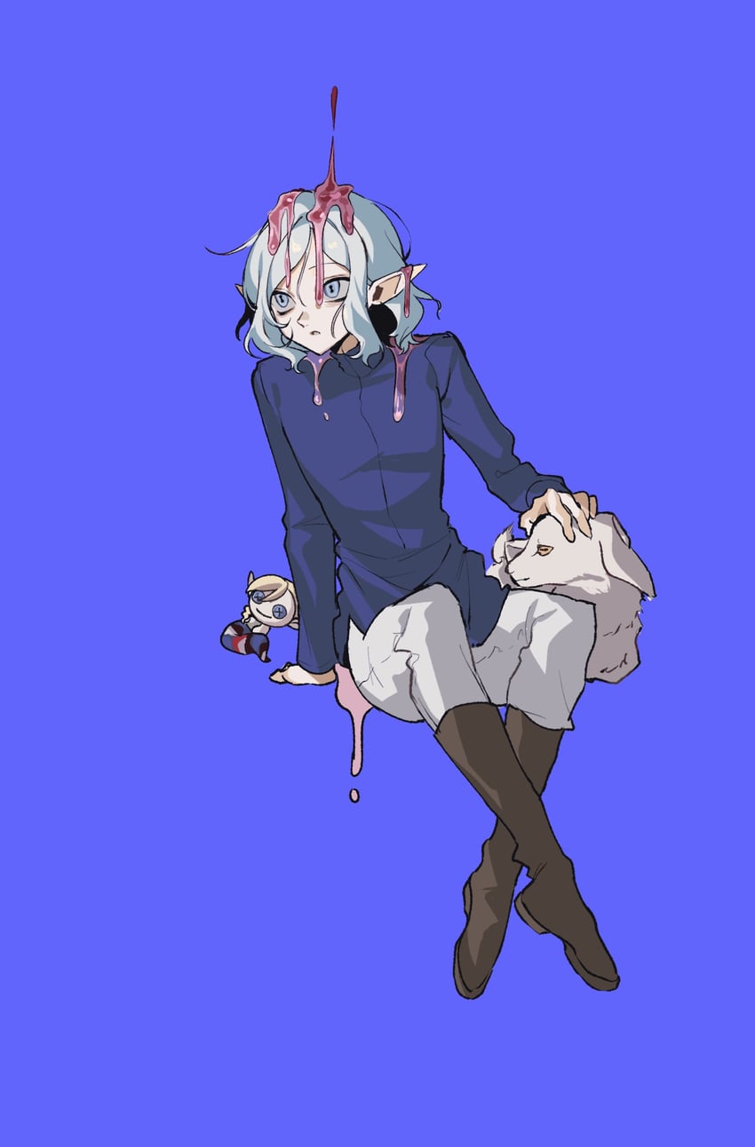 mithrun, goat, and braided ponytail lamia (dungeon meshi) drawn by hamita_(rikopin_ika)