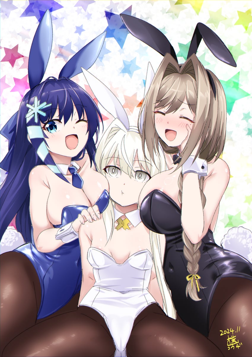 aono haruka and himinglaeva albion (tutorial ga hajimaru mae ni) drawn by yokoyama_kouji