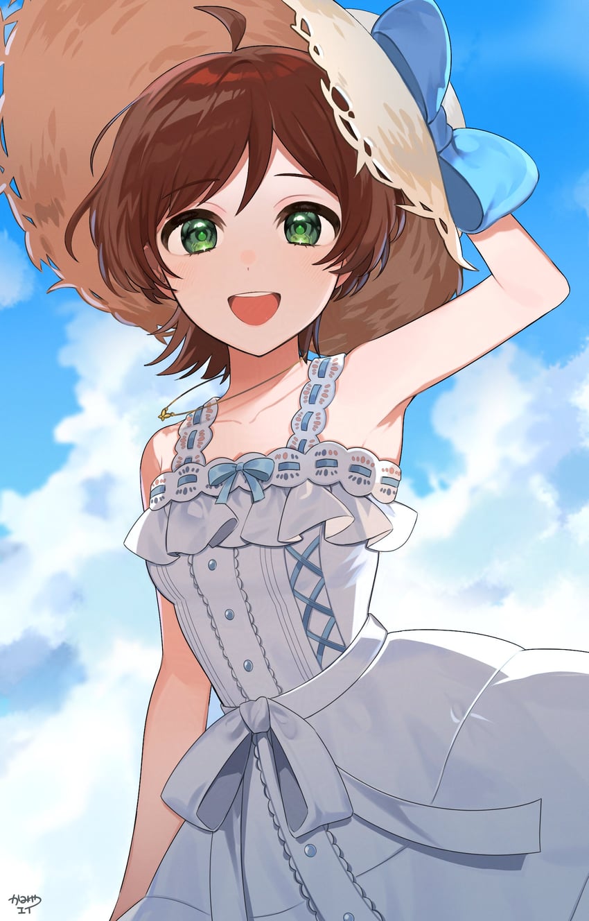 kinoshita hinata (idolmaster and 2 more) drawn by kamiya_ei